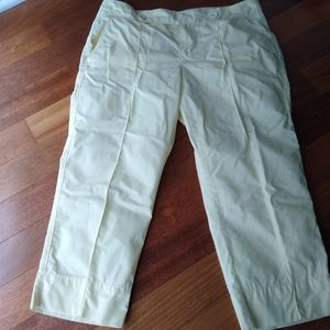Loft cropped/capri yellow pants